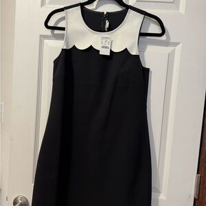 Black and White Sleeveless Dress